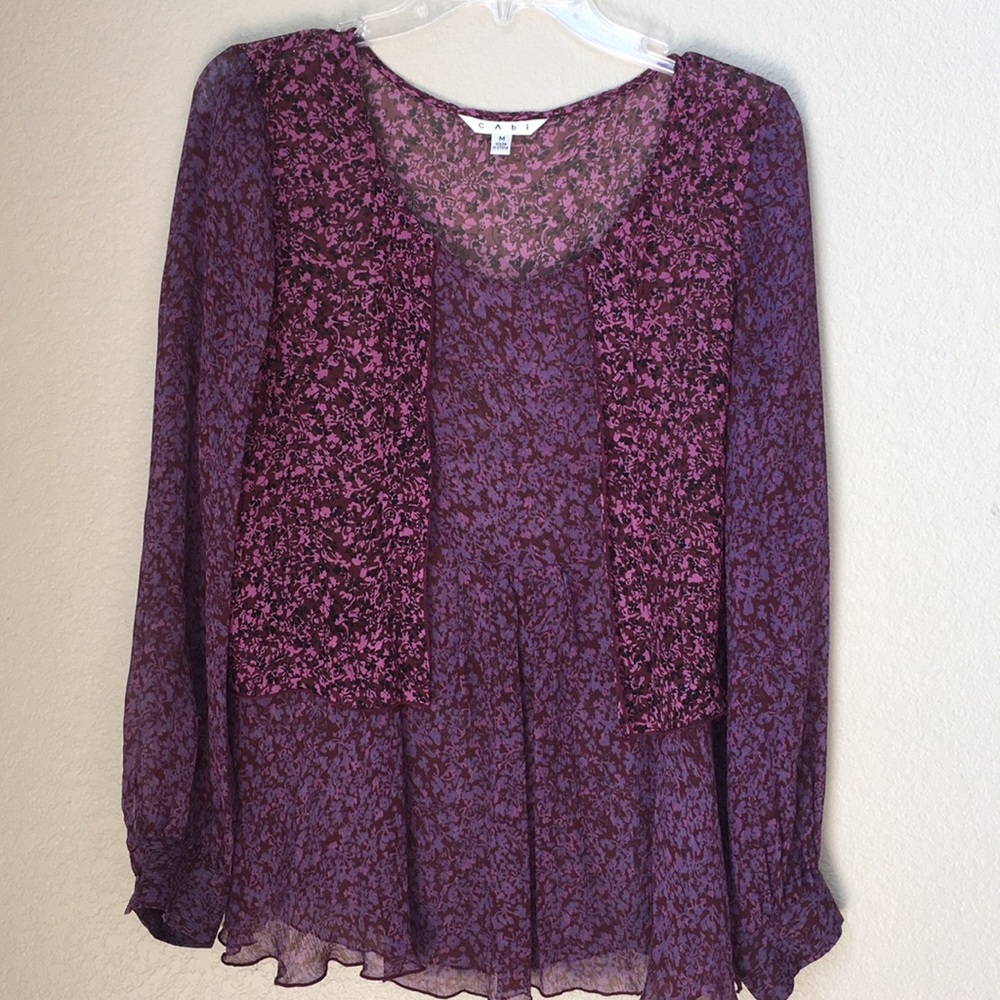 CABI FLORAL PURPLE TOP 💜
